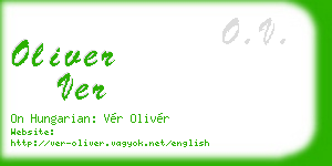oliver ver business card